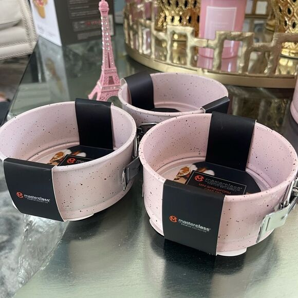 Set Of 3 MasterClass Pink Mini Cake Pans Set - Picture 7 of 7